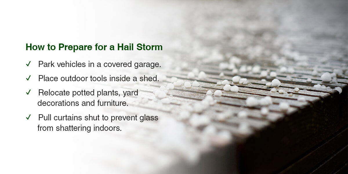 how to prepare for a hail storm