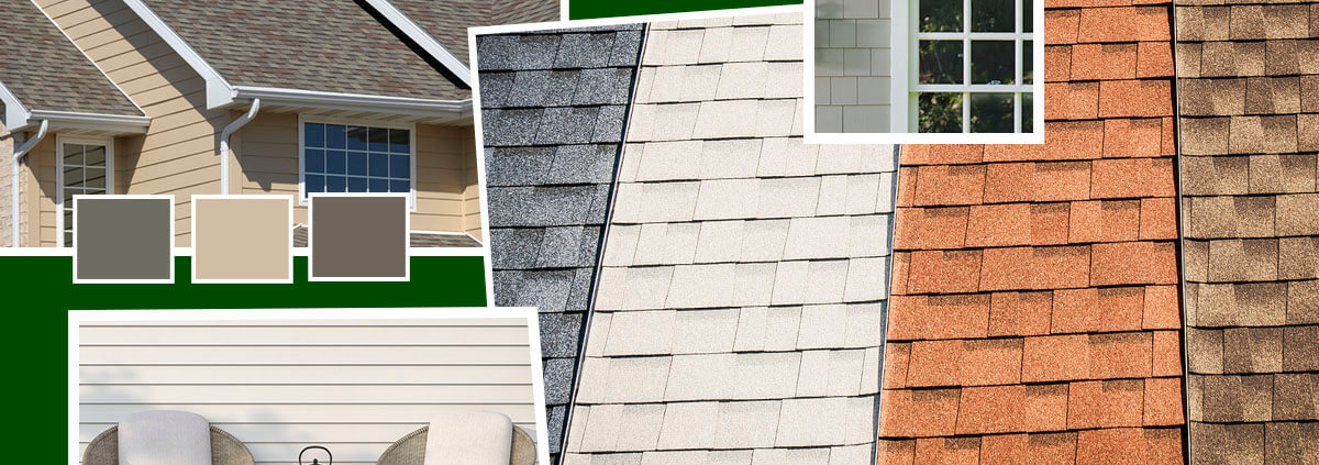 mood board for roof color
